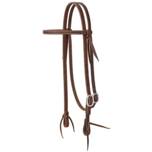 Working Tack Straight Browband Stainless Steel Single Buckle