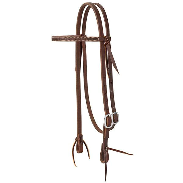 Working Tack Straight Browband Stainless Steel Single Buckle